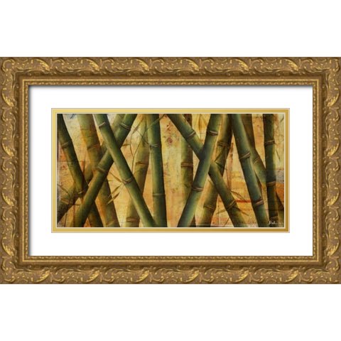 Bamboo Forest II Gold Ornate Wood Framed Art Print with Double Matting by Pinto, Patricia