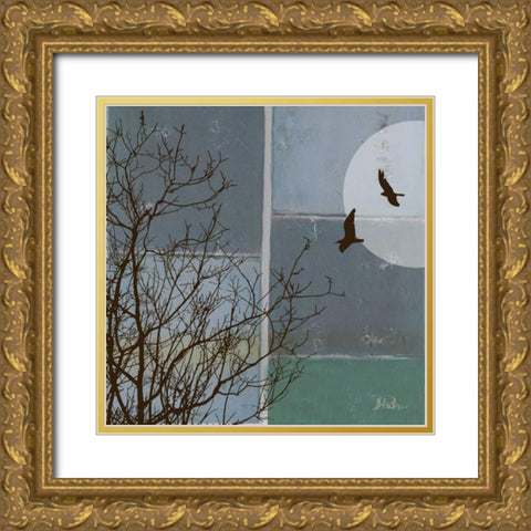 Full Moon II Gold Ornate Wood Framed Art Print with Double Matting by Pinto, Patricia