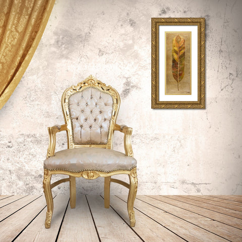 Arte Verde on Gold II Gold Ornate Wood Framed Art Print with Double Matting by Pinto, Patricia