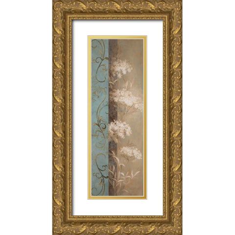 Delicate Beauty in Blue III Gold Ornate Wood Framed Art Print with Double Matting by Loreth, Lanie
