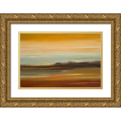 Late Afternoon I Gold Ornate Wood Framed Art Print with Double Matting by Arenas, Nelly