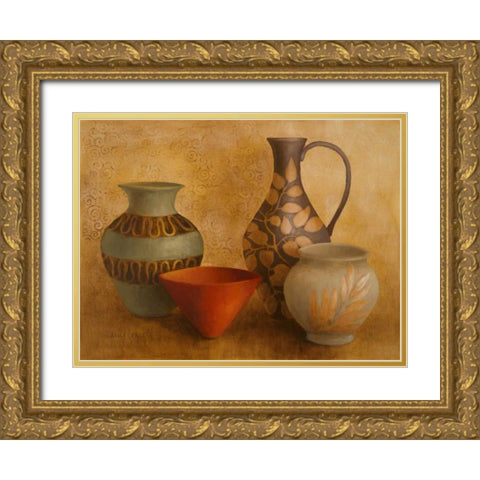 Decorative Vessel Still Life I Gold Ornate Wood Framed Art Print with Double Matting by Loreth, Lanie