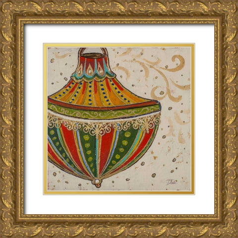 Ornament IV Gold Ornate Wood Framed Art Print with Double Matting by Pinto, Patricia