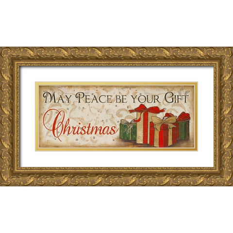 A Gift of Peace Gold Ornate Wood Framed Art Print with Double Matting by Pinto, Patricia