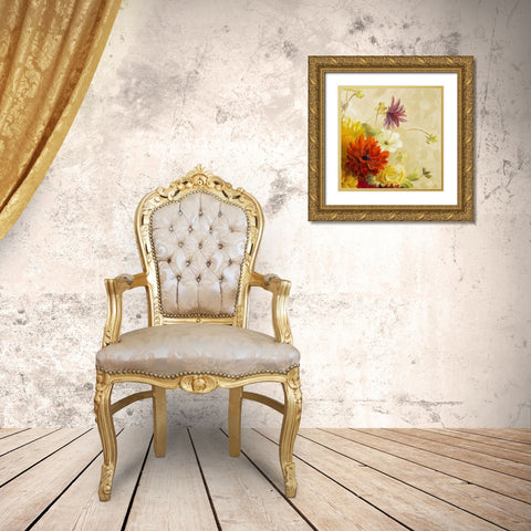 Early Bloomers I Gold Ornate Wood Framed Art Print with Double Matting by Loreth, Lanie