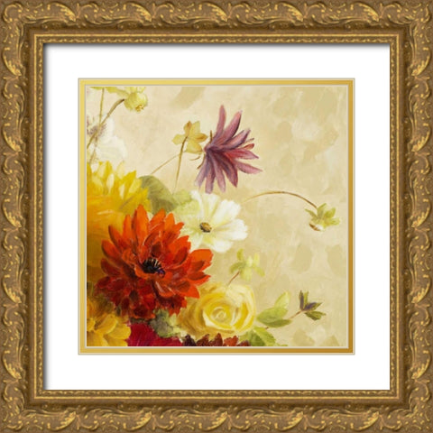 Early Bloomers I Gold Ornate Wood Framed Art Print with Double Matting by Loreth, Lanie