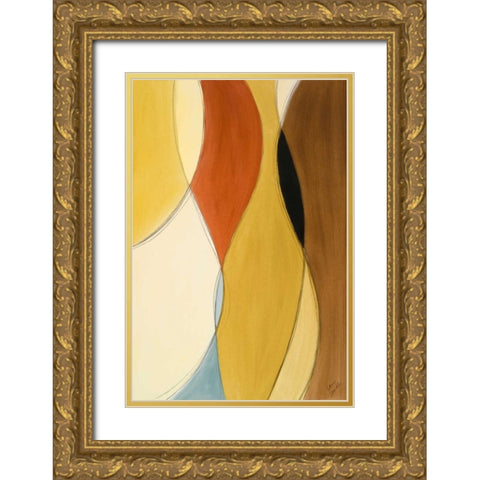 Summer Coalescence II Gold Ornate Wood Framed Art Print with Double Matting by Loreth, Lanie