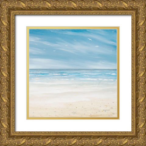 Misty Coastal Days I Gold Ornate Wood Framed Art Print with Double Matting by Kingsley