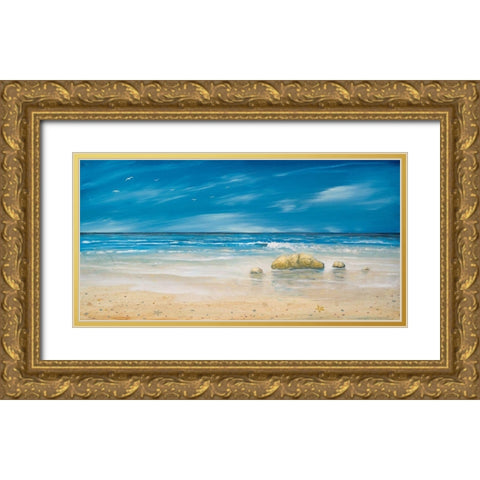 By the Shore Gold Ornate Wood Framed Art Print with Double Matting by Kingsley