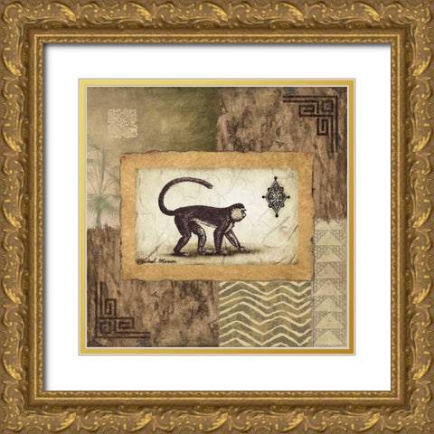 Ashanti Motifs II Gold Ornate Wood Framed Art Print with Double Matting by Marcon, Michael