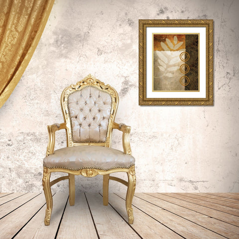 November Textures I Gold Ornate Wood Framed Art Print with Double Matting by Marcon, Michael