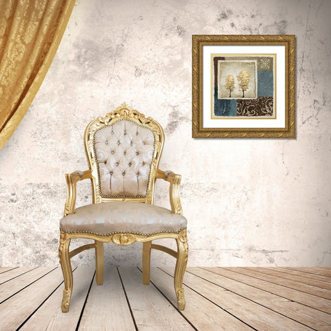 Summer Tree II Gold Ornate Wood Framed Art Print with Double Matting by Marcon, Michael