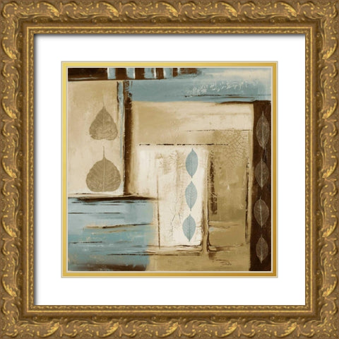 Fall Abstract I Gold Ornate Wood Framed Art Print with Double Matting by Pinto, Patricia