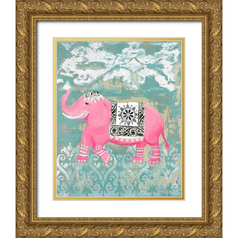 Pink Bazaar I Gold Ornate Wood Framed Art Print with Double Matting by Hakimipour-Ritter