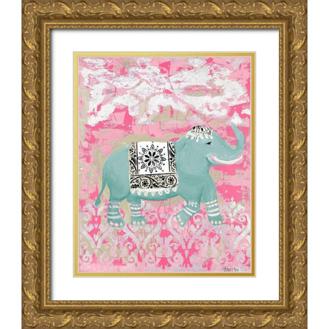 Pink Bazaar II Gold Ornate Wood Framed Art Print with Double Matting by Hakimipour-Ritter