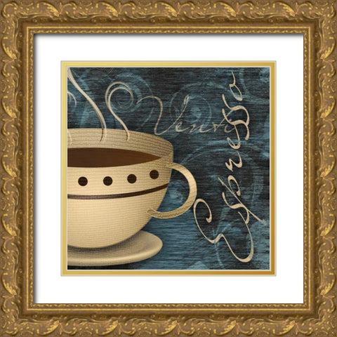 Espresso Gold Ornate Wood Framed Art Print with Double Matting by SD Graphics Studio