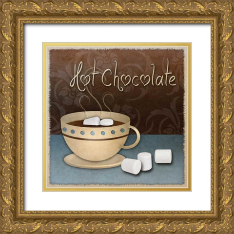Hot Chocolate Gold Ornate Wood Framed Art Print with Double Matting by SD Graphics Studio