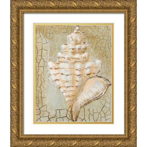 Seashell I Gold Ornate Wood Framed Art Print with Double Matting by Hakimipour-Ritter