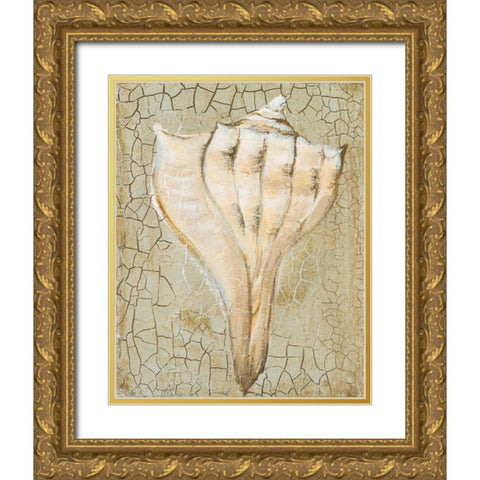 Seashell II Gold Ornate Wood Framed Art Print with Double Matting by Hakimipour-Ritter