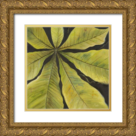 Evergreen II Gold Ornate Wood Framed Art Print with Double Matting by Pinto, Patricia