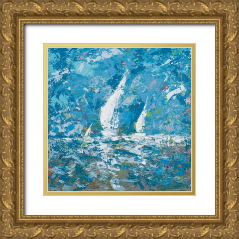 Sailing II Gold Ornate Wood Framed Art Print with Double Matting by Kingsley