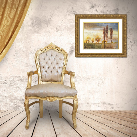 Standing in the Wind II Gold Ornate Wood Framed Art Print with Double Matting by Marcon, Michael