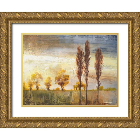 Standing in the Wind II Gold Ornate Wood Framed Art Print with Double Matting by Marcon, Michael