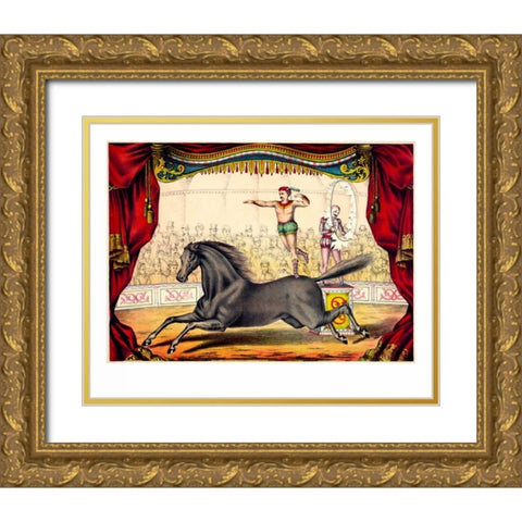 Single Leaf III Gold Ornate Wood Framed Art Print with Double Matting by Marcon, Michael
