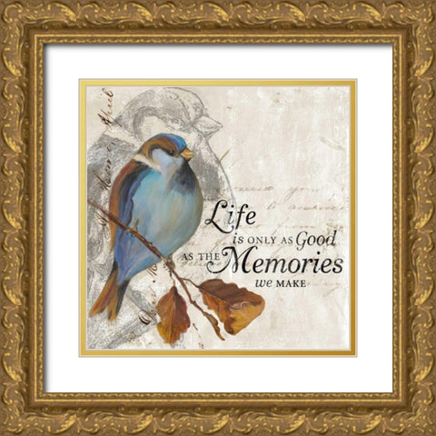 Memories we Make Gold Ornate Wood Framed Art Print with Double Matting by Pinto, Patricia