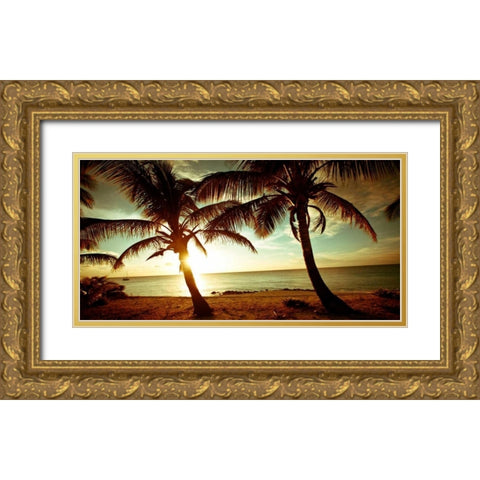 Bimini Sunset Gold Ornate Wood Framed Art Print with Double Matting by Bryant, Susan
