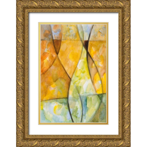 Lyrical I Gold Ornate Wood Framed Art Print with Double Matting by Loreth, Lanie