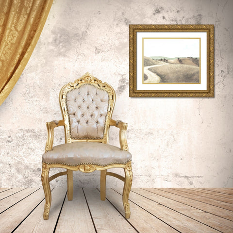 The Solitary Path Gold Ornate Wood Framed Art Print with Double Matting by Meneely, Dan