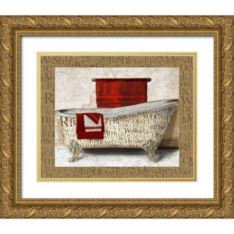 Crazed Relaxation II Gold Ornate Wood Framed Art Print with Double Matting by Medley, Elizabeth