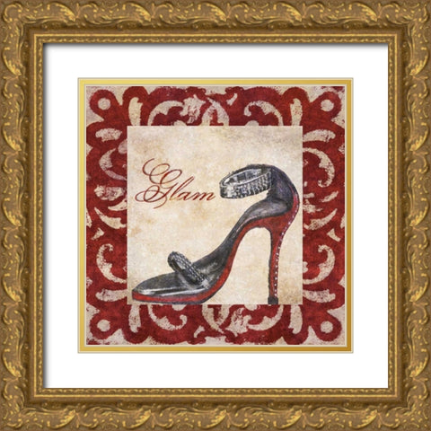 Glam Gold Ornate Wood Framed Art Print with Double Matting by Ritter, Gina