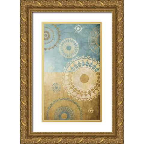Botanical Changes I Gold Ornate Wood Framed Art Print with Double Matting by Marcon, Michael
