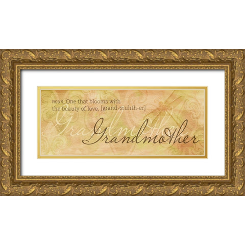 Grandmother Gold Ornate Wood Framed Art Print with Double Matting by SD Graphics Studio