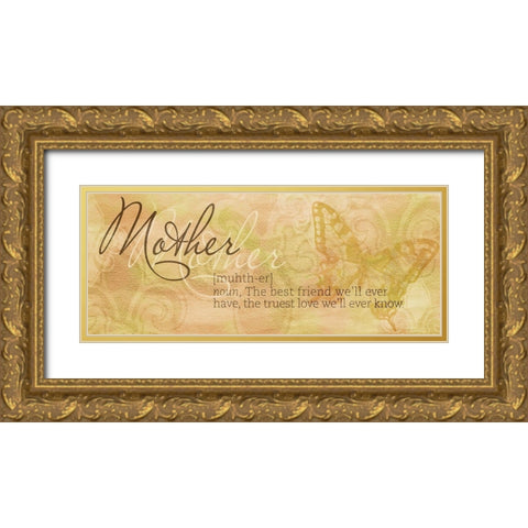 Mother Gold Ornate Wood Framed Art Print with Double Matting by SD Graphics Studio