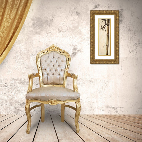 Sepia Guadua Bamboo II Gold Ornate Wood Framed Art Print with Double Matting by Pinto, Patricia