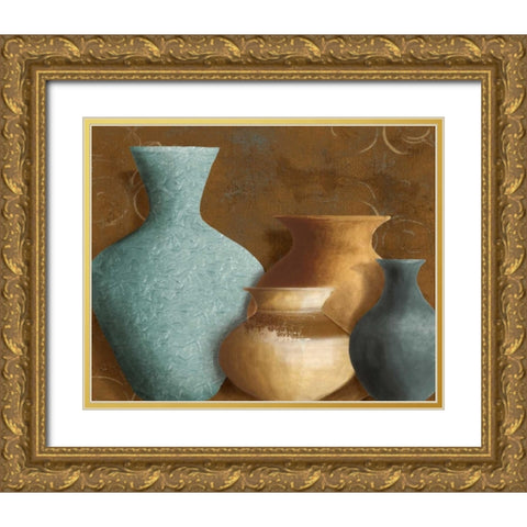 Ancient Clay I Gold Ornate Wood Framed Art Print with Double Matting by Loreth, Lanie