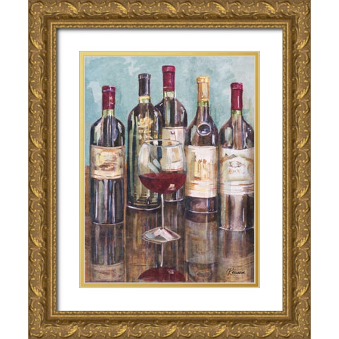 Wine Tasting I Gold Ornate Wood Framed Art Print with Double Matting by French-Roussia, Heather A.