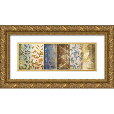 Botanical Modulation I Gold Ornate Wood Framed Art Print with Double Matting by Marcon, Michael