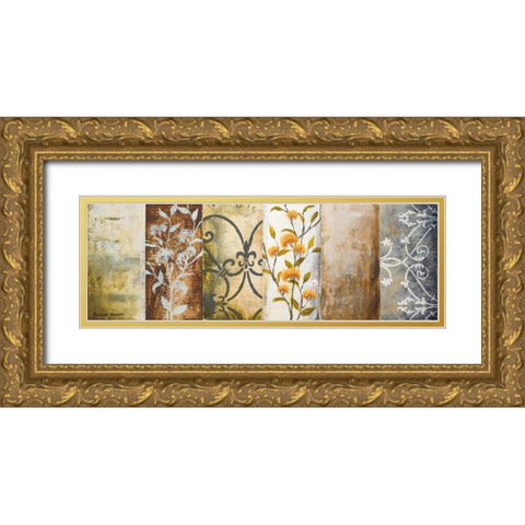 Botanical Modulation II Gold Ornate Wood Framed Art Print with Double Matting by Marcon, Michael