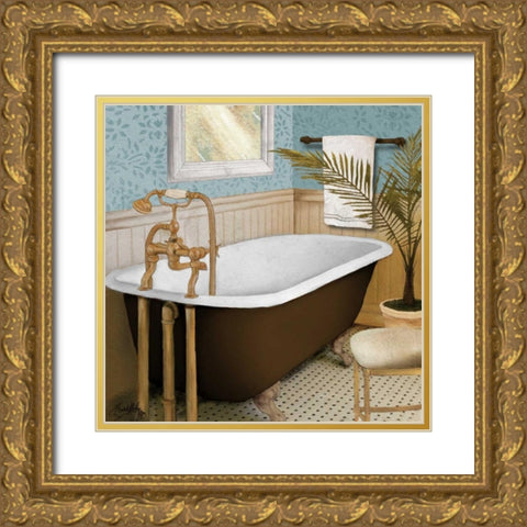 Afternoon Bath I Gold Ornate Wood Framed Art Print with Double Matting by Medley, Elizabeth