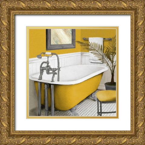 Sunny Bath I Gold Ornate Wood Framed Art Print with Double Matting by Medley, Elizabeth