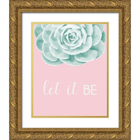 Inspirational Echeveria Gold Ornate Wood Framed Art Print with Double Matting by Rodriguez, Jairo