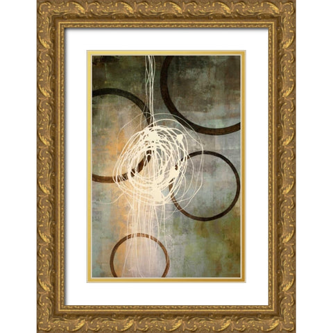 Connections II Gold Ornate Wood Framed Art Print with Double Matting by Marcon, Michael