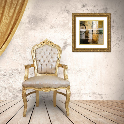 Intersect II Gold Ornate Wood Framed Art Print with Double Matting by Marcon, Michael