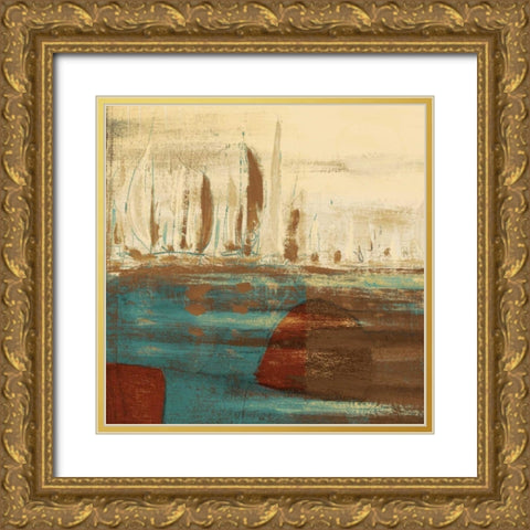 Calm Waters Square I Gold Ornate Wood Framed Art Print with Double Matting by Kingsley