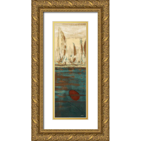 Calm Waters II Gold Ornate Wood Framed Art Print with Double Matting by Kingsley