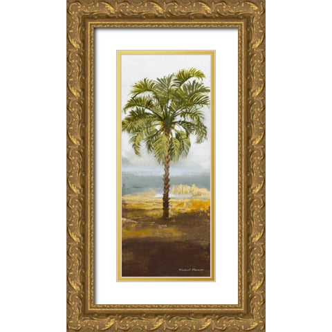 Beach Palm I Gold Ornate Wood Framed Art Print with Double Matting by Marcon, Michael